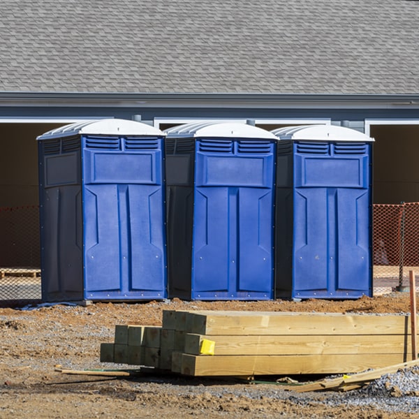 how can i report damages or issues with the portable restrooms during my rental period in Hayes